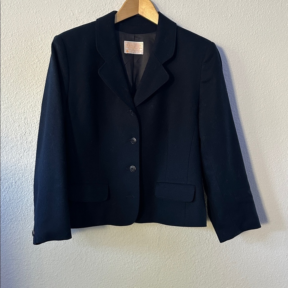 Pendleton Dark Blue Wool Blazer